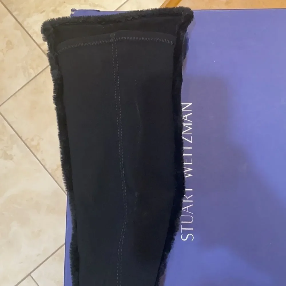 Stuart Weitzman Black Suede Boot